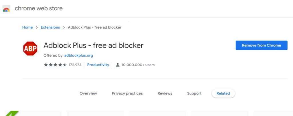 Adblock Plus, Top google chrome extensions for writers