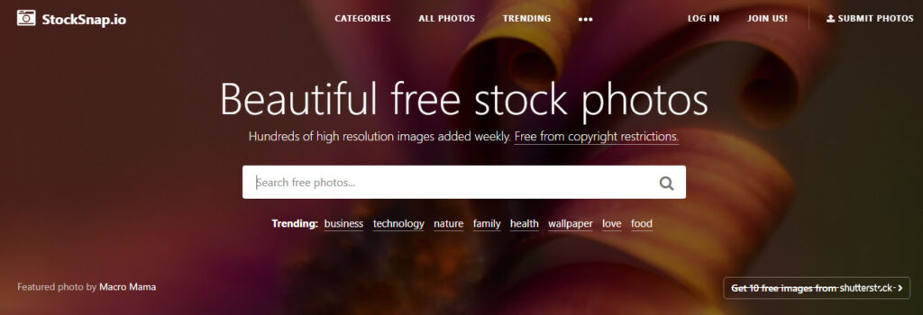 Stocksnap copyright-free images