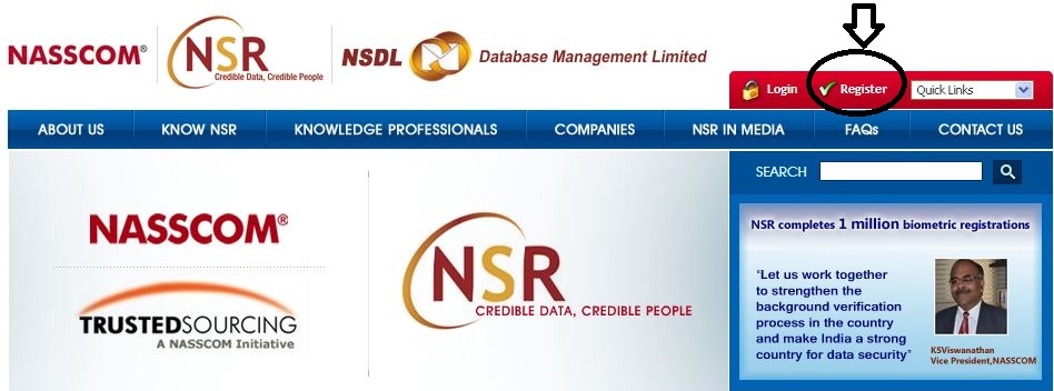NSR registration process.
