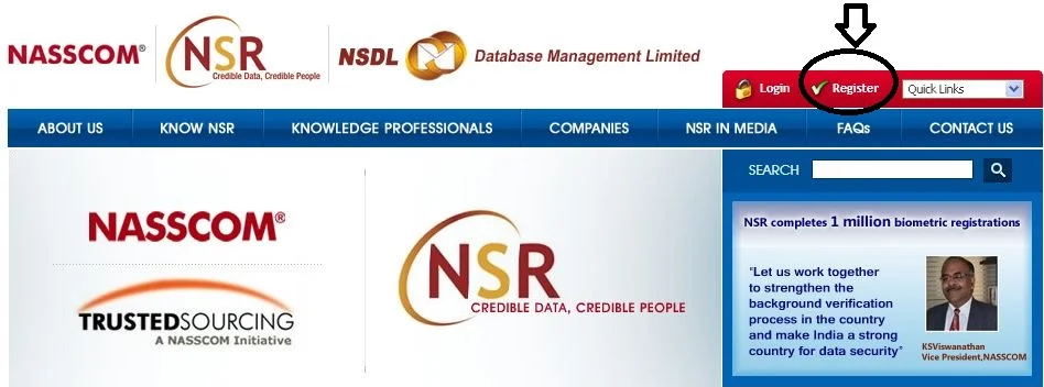 NSR registration process. NSR registration process.
