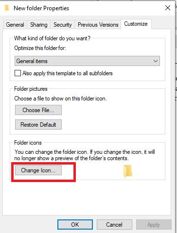 change the folder icon