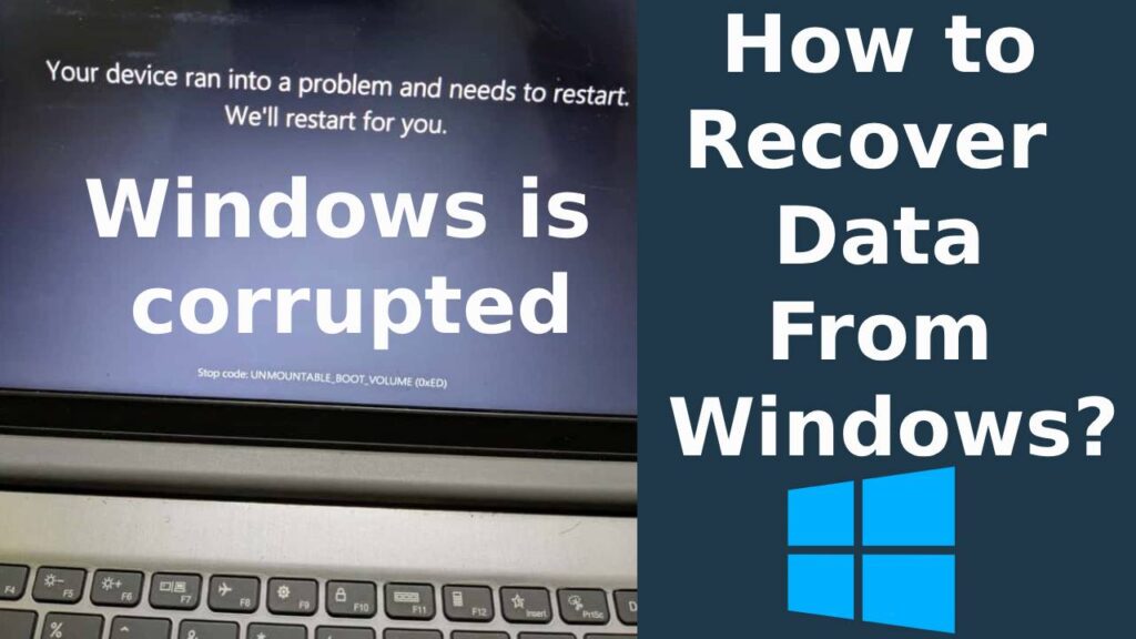 Recover your data from windows